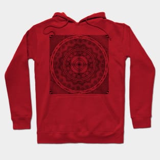 Abstract Op Art Quasi Crystal Vintage Waves Mandala Hoodie